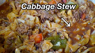 One of My Favorite Meals Reinvented Smothered Cabbage amp Ground Beef Recipe [upl. by Enyedy]