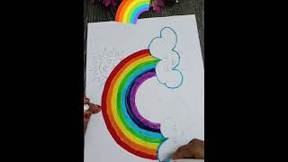 🌈 Rainbow Painting youtube youtubeshort [upl. by Macguiness454]