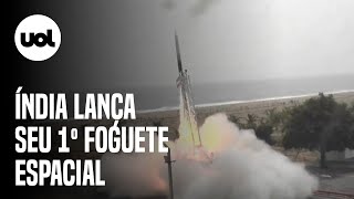 Índia lança seu primeiro foguete espacial desenvolvido por empresa privada [upl. by Atsok]