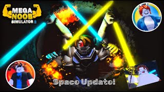 Roblox 💪Mega Noob Simulator 2💪  All Bosses  Cutscenes Space Update [upl. by Yffub902]