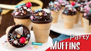 Muffins im Waffelbecher  die perfekten Party Muffins [upl. by Ylerebmik]