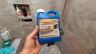 Walk in shower renovation ultracolor plus update and 511 impregnator sealer [upl. by Artemed365]