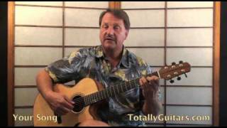 Your Song by Elton John  Acoustic Guitar Lesson Preview from Totally Guitars [upl. by Kant]