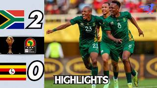 Uganda vs South Africa  AFCON Qualifiers  Highlights  All Goals [upl. by Erolyat43]