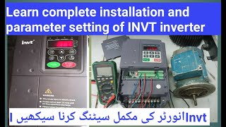 Invt inverter installation and parameter setting invt inverter factory reset and frequency setting [upl. by Atram956]