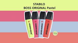 The 4 new pastel colors of the STABILO BOSS ORIGINAL Pastel Highlighter Pen [upl. by Eimarej]