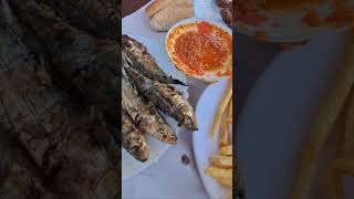 Sardines 🐟 grillées brochettes🍢 de vianda hachée 🏖 plage 🎈Bouhendia Tanger 📸 lacdm 🇲🇦morocco [upl. by Ahsas]