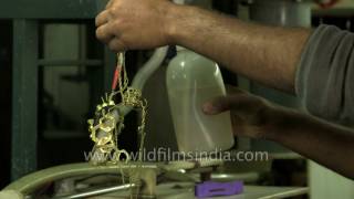 This is how jewellery electroplating is done in India [upl. by Zipporah]