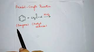 Reaction of Acetyl chloride with benzene FriedelCrafts Reaction [upl. by Nonnahsed]