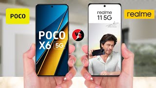 Poco X6 5g vs Realme 11 5g l poco x56 5g price l [upl. by Johnathon403]