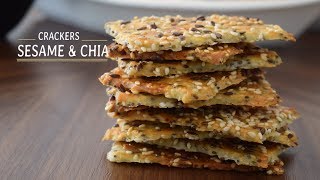 Sesame amp Chia Crackers Recipe  Go Delicious [upl. by Mcclees352]