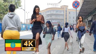 Beautiful Girls on street of Addis Ababa Ethiopia  🇪🇹 Addis Ababa walking Tour 2023 [upl. by Berlinda]