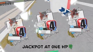 GETTING A HAKARI JACKPOT AT 1HP IN A 2V1  Jujutsu Shenanigans [upl. by Neneek]