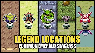 POKEMON EMERALD SEAGLASS 30  ALL LEGENDARY POKEMON LOCATIONS [upl. by Kassie]