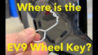 How to Remove Kia EV9 Wheel Caps  Cap Key Location [upl. by Ahsinauq]