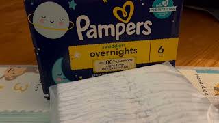 Pampers Swaddlers Overnights Diapers Quick Review [upl. by Allare]