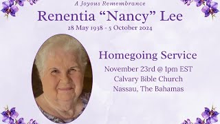 Homegoing Service for Nancy Lee [upl. by Jabon918]