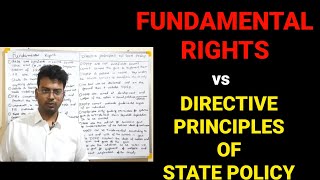 DIFFERENCE BETWEEN FUNDAMENTAL RIGHTS AND DIRECTIVE PRINCIPLES OF STATE POLICYPOLITICAL SCIENCE [upl. by Llertnom]