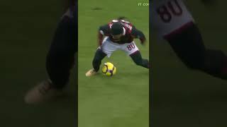 Ronaldinho skills 😬 football ronaldinho messi soccer futbol [upl. by Eirised]