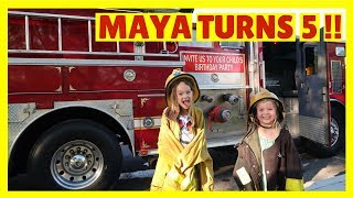 HAPPY BIRTHDAY TO MAYA  🚒 Fire Truck  Bounce House PARTY [upl. by Ariella]