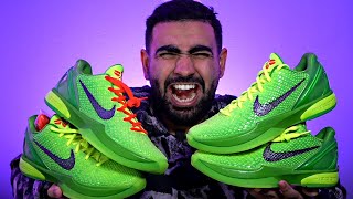 JAI RECU LA NIKE KOBE 6 GRINCH en double 😍 [upl. by Lyrehs]