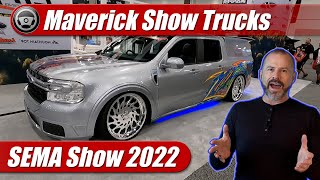 Top 5 Ford Maverick Custom Trucks at SEMA Show [upl. by Aronek]