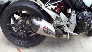 Yoshimura Sound Insert in Alpha T exhaust before and after [upl. by Gilud]