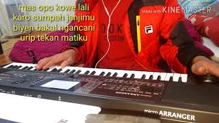 DITINGGAL RABI  karaoke  KORG MICROARRANGER [upl. by Tallula]