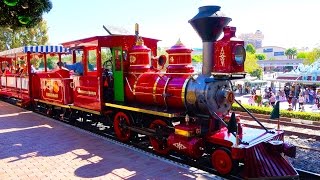 4K Disneyland Railroad Train  Main Street Round Trip  2014 POV  Disneyland Resort California [upl. by Ajaj]