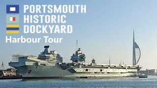 Official Harbour Tour of Portsmouth Dockyard Home of the Modern Royal Navy Dec 2021 4K [upl. by Munford]