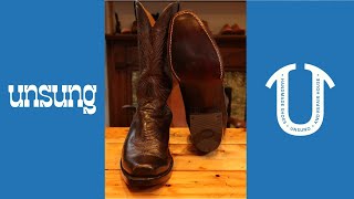 Lucchese Cowboy Boots Get Much Needed Cleaning and Repair [upl. by Demetre198]