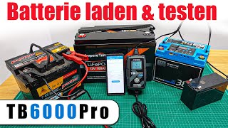 Batterie tiefentladen Ladegerät lädt nicht TB6000Pro kann Batterien aufladen retten und testen [upl. by Lapo]