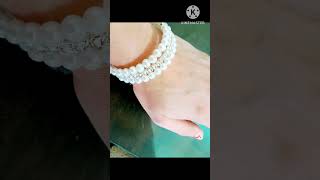 Unboxing designer Silver White Pearl Stone MultiLayer Bracelet 🎂 Birthday Gift from Kiara Advani 🌄 [upl. by Yenahs232]