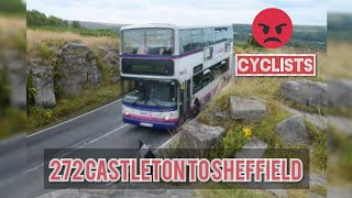 Castleton to Sheffield bus tripsome annoying cyclists [upl. by Anirehtac]