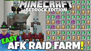 Minecraft Bedrock EASY AFK RAID FARM Upgraded V7 Pillager Outpost Farm MCPE Xbox PC PS5 [upl. by Nostets]