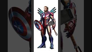 Iron man  Captain america  Thor hammer  fusion art  shorts youtubeshorts [upl. by Lledraw]