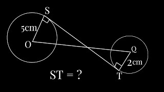 Solving Circle Geometry  Tangent  transverse tangent common to two circles theorem [upl. by Soisanahta787]