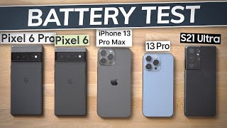 Google Pixel 6  6 Pro BATTERY Test Better Than iPhones and Galaxy [upl. by Killarney]