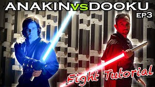 Anakin vs Count Dooku Episode 3 Fight  Tutorial  Lightsaber Duel [upl. by Knoll]