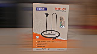 AHUJA MTP20 LAVALIER MICROPHONE UNBOXING amp REVIEW [upl. by Nothsa]