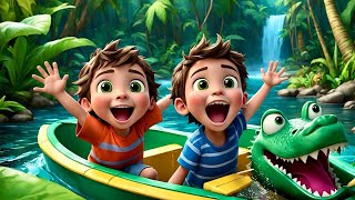 Row Row Row Your Boat  Fun and Interactive Action Song for Kids  Nursery Rhymes amp Kids Songs [upl. by Benedicto855]