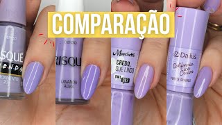 Comparação de Esmalte Lilás  Risque Dailus Marchetti Haskell [upl. by Trill]