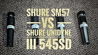 Shure sm57 vs Shure Unidyne III 545SD 2 of each [upl. by Eecyac]