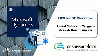 2022 Dynamics GP 184 Workflow TIP for adding additional triggers and rules in Dexini file [upl. by Schargel]