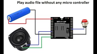 MP3 TF Module Playing Audio Without Any Micro controller  DF player mini play audio [upl. by Ihsir]