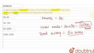 A plant produced 50 flowers Ovary of each flower has 50 ovules How many fruits and seeds are p [upl. by Cynthla]