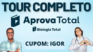 TOUR COMPLETO PLATAFORMA APROVA TOTAL 2023 biologia total Cupom de desconto IGOR [upl. by Nohsed]