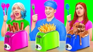 MYSTERY COOKING CHALLENGE  Trying Weird Food for 10000 Prize by 123GO CHALLENGE [upl. by Alyled]