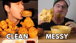 Clean vs Messy Mukbangers  ASMR Compilation  Lets eat with mukbangers [upl. by Warder485]