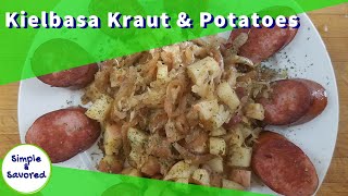 Kielbasa Kraut and Potatoes  Simple easy healthy dinner recipe [upl. by Goodrich]